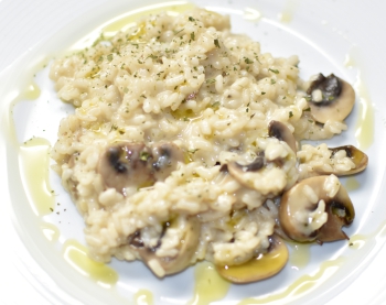 Risotto con champiñones y gorgonçola